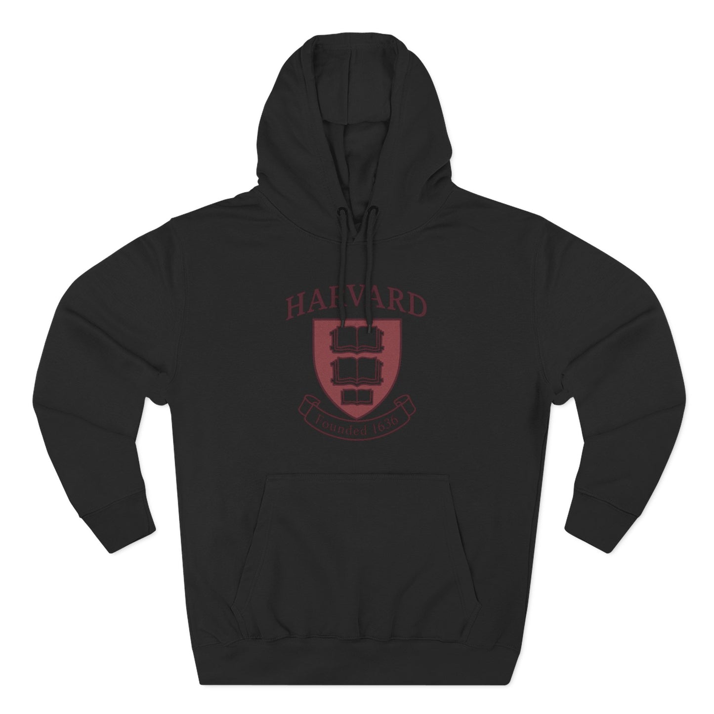 Harvard Three-Panel Fleece Hoodie | Cozy College Spirit Wear, University Apparel, Gift for Students, Alumni Sweatshirt, Campus Style - BarkandMeow