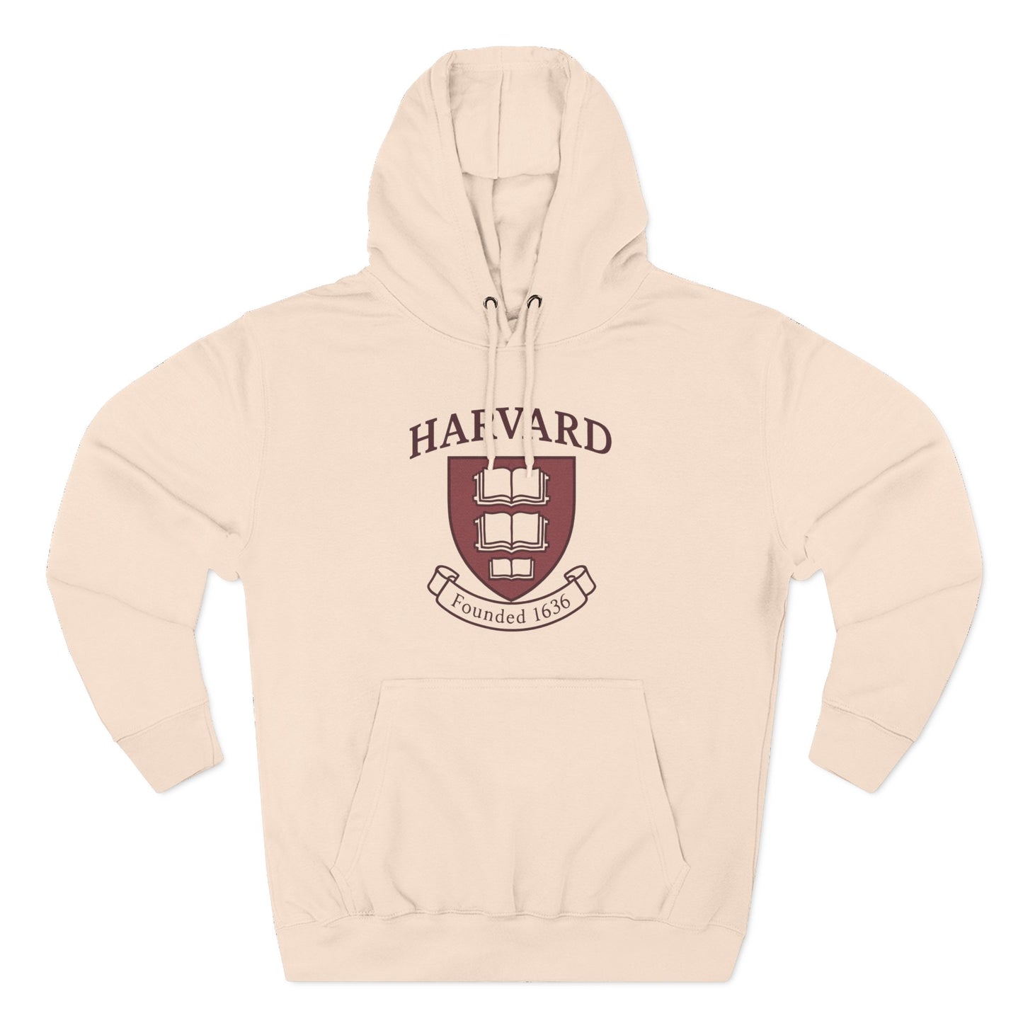 Harvard Three-Panel Fleece Hoodie | Cozy College Spirit Wear, University Apparel, Gift for Students, Alumni Sweatshirt, Campus Style - BarkandMeow