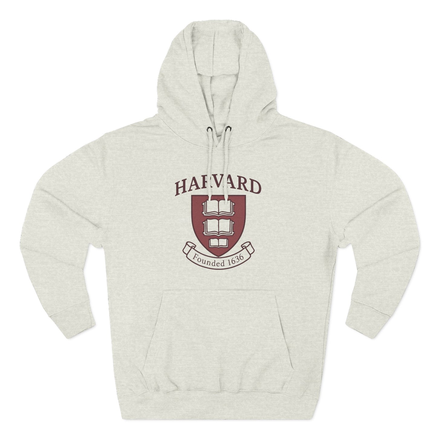 Harvard Three-Panel Fleece Hoodie | Cozy College Spirit Wear, University Apparel, Gift for Students, Alumni Sweatshirt, Campus Style - BarkandMeow