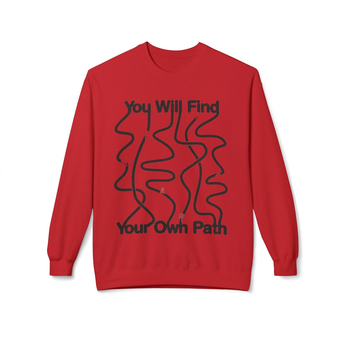 Inspirational Fleece Sweatshirt – Minimalist Crewneck for Self-Discovery and Positive Vibes - BarkandMeow