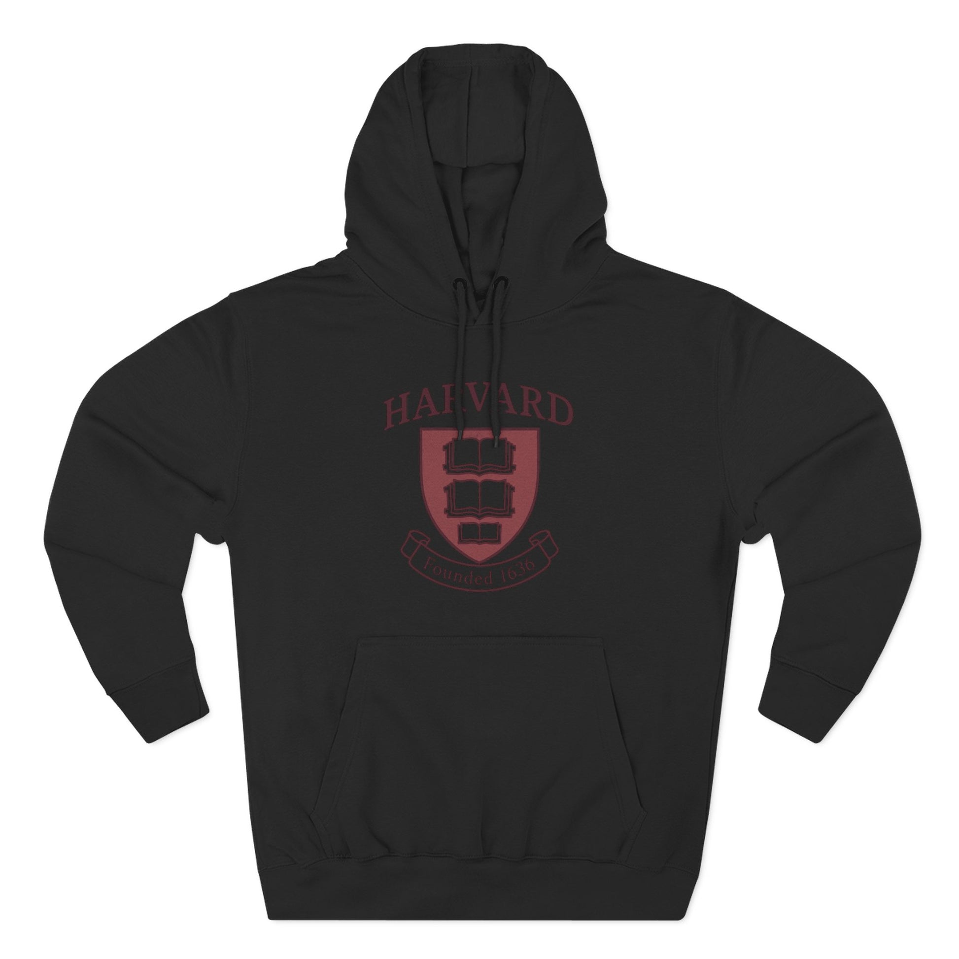 Harvard Three-Panel Fleece Hoodie | Cozy College Spirit Wear, University Apparel, Gift for Students, Alumni Sweatshirt, Campus Style - BarkandMeow