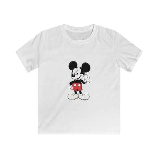 Kids Mickey Mouse T‑Shirt — Classic Cartoon Thumbs Up Tee